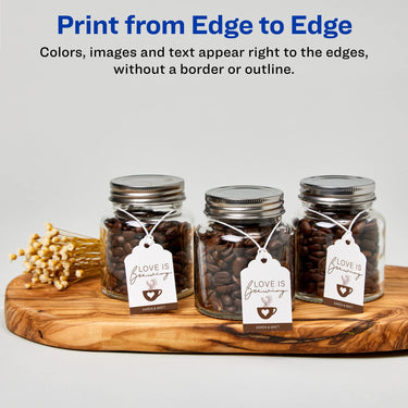 Avery Printable Blank Scallop Gift Tags with Sure Feed, 2